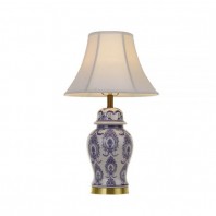 Telbix-Yoni Table Lamp - Antique Brass/White glazed